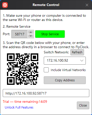 Remote control entry